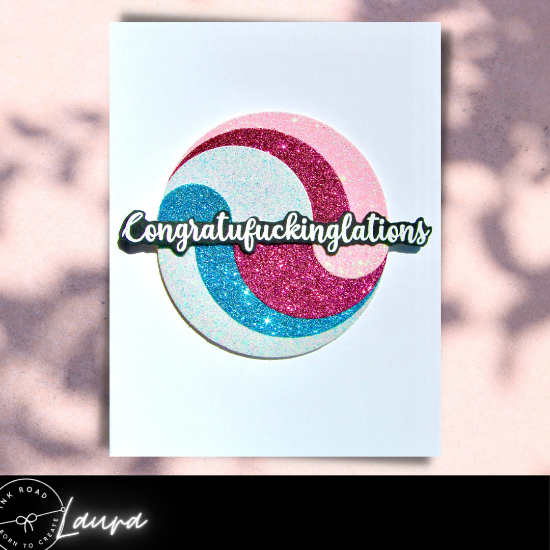 Glittery Congrats Card