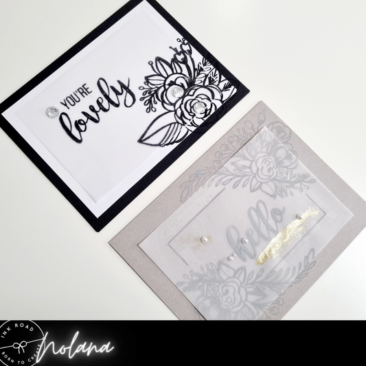 Monochrome Bella Flora Cards