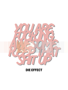 You Are Fucking Awesome Keep That Shit Up - Single Die - RETIRED