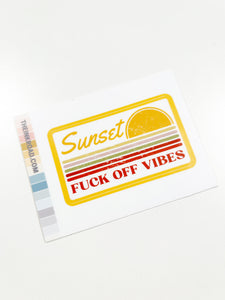 XL Sticker - Sunset Fuck Off Vibes