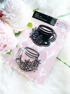 BASICS: Floral Coffee Mug - Stamp & Die Set RETIRED