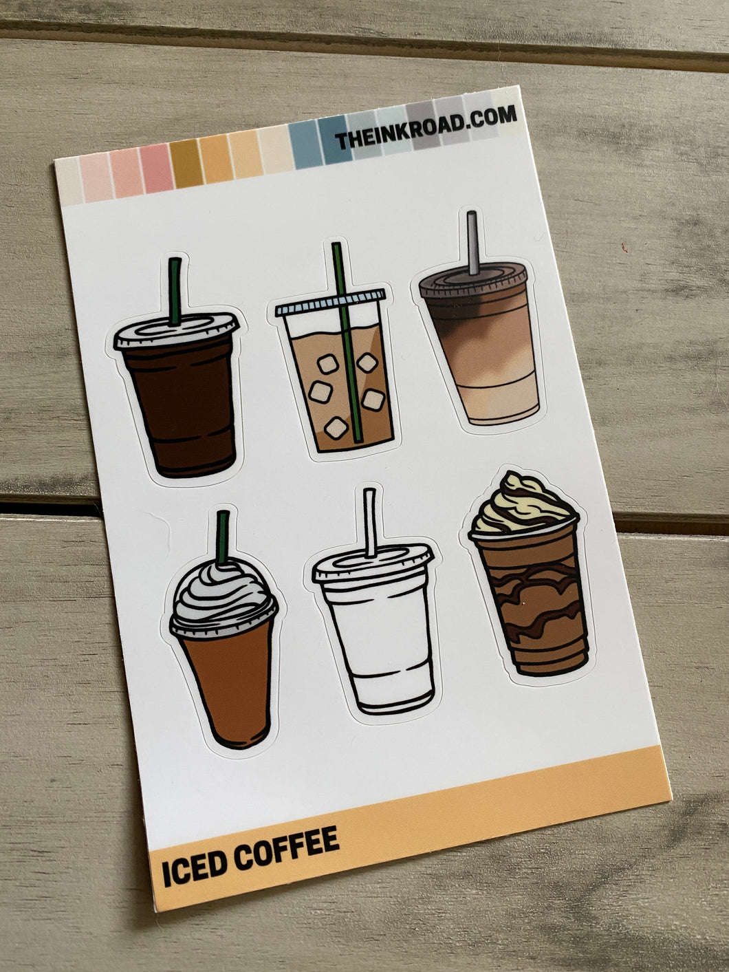 Ink Road Stickers - Iced Coffee - Small