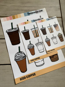 Ink Road Stickers - Iced Coffee - ALL 3 SIZES