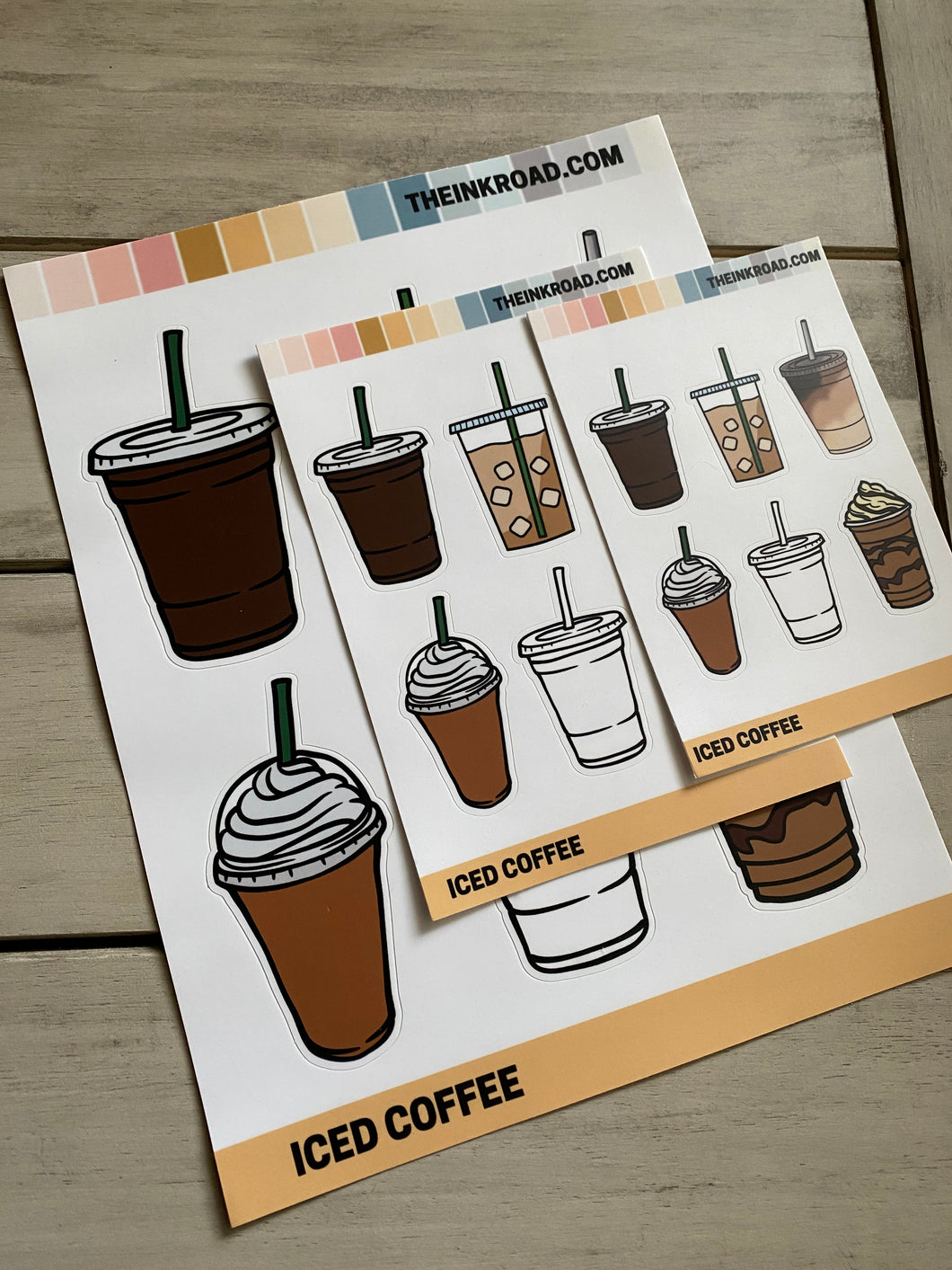 Ink Road Stickers - Iced Coffee - Large – Ink Road Stamps