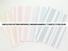 Load image into Gallery viewer, 6x8 PAPER: Subtle Fuck Pattern Pinstripes - Modern Rainbow
