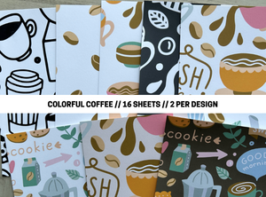 6x8 PAPER: Colorful Coffee